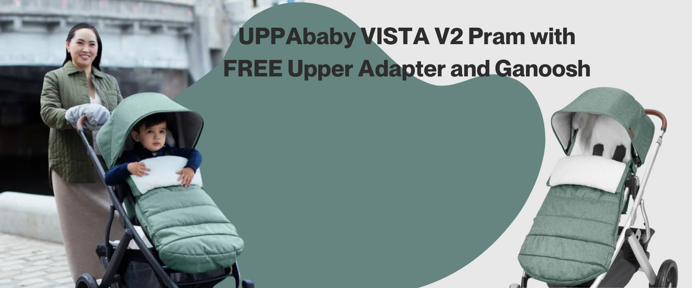 Uppababy Vista V2 PRAM with FREE Upper Adapter and Ganoosh