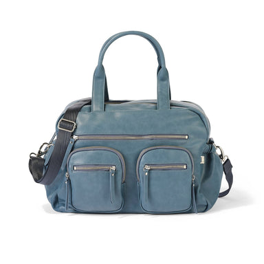 OiOi Carry All Nappy Bag - Stone Blue Vegan Leather
