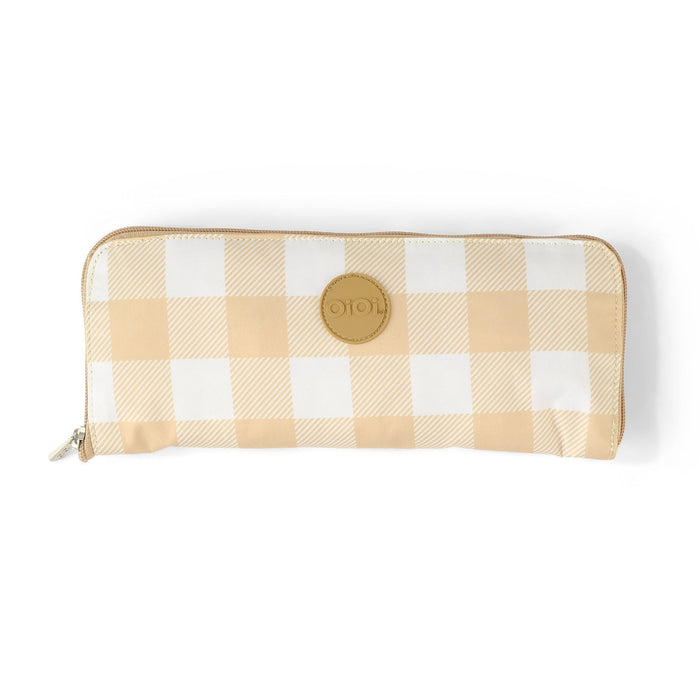 OiOi Fold-Up Tote - Beige Gingham