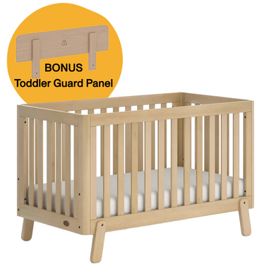 Boori Turin Fullsize Cot Bed Almond Bonus Toddler Guard Panel
