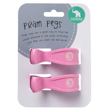 All4Ella 2 Pack Pram Pegs Pastel Pink Pram Accessories 858681006411