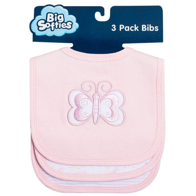 Big softies 3 Pack Bib Pink Clothing 9333767216751