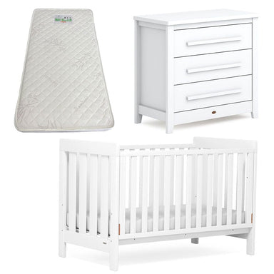 Boori Daintree Cot and Linear Chest Package Barley + FREE Bonnell Bamboo Mattress Furniture (Packages) 9358417002065