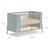 Boori Nova Cot - Blueberry and Beech Furniture (Cots) B-NVCB/BBBH