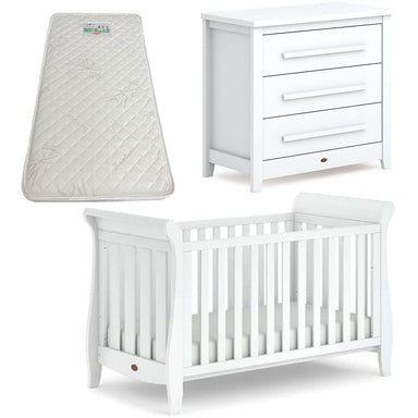 Boori Sleigh Elite Cot, Linear Chest and Bonnell Bamboo Spring Mattress Package - Barley Furniture (Packages) 9358417004540