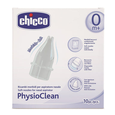 Chicco Soft Nozzles For Nasal Aspirator 10pk Health Essentials ( Baby Health & Safety) 8003670823575