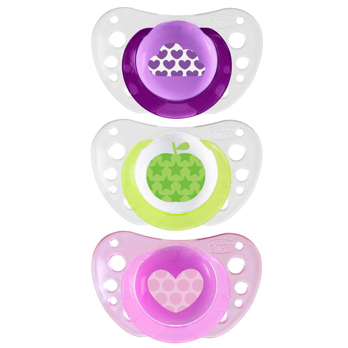 Chicco Soother Physio Air Silicone Pink 6-16m 2 Pack Feeding (Soothers) 8058664058853