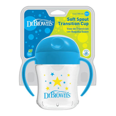 Dr Browns 180ml Soft Spout Cup With Handles 6 Months+ Blue Feeding (Bottles) 072239303399