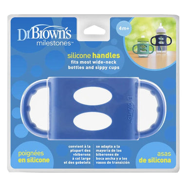 Dr Browns Wide Silicone Handles Blue Feeding (Bottles) 072239313589
