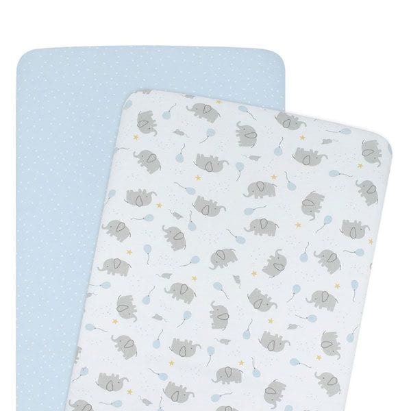 Living Textiles 2-pack Jersey Cradle/Co Sleeper Fitted Sheet - Mason Sleeping & Bedding (Bassinet Sheets) 9315311036374