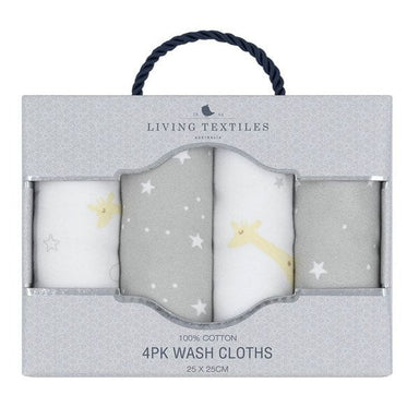 Living Textiles 4-pack Face Washers - Noah Bathing (Face Washers) 9315311036657