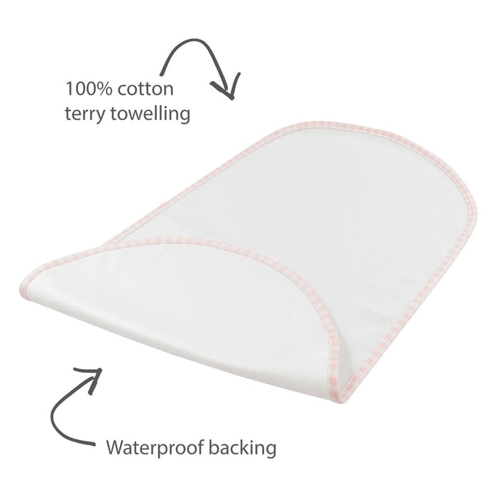 Living Textiles Change Pad Cover & Liner - Butterfly/Blush Gingham Changing (Change Mat Cover) 9315311038798