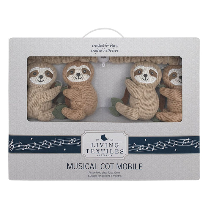 Living Textiles Cot Mobile - Sloth Sleeping & Bedding (Musical Mobiles) 9315311038965