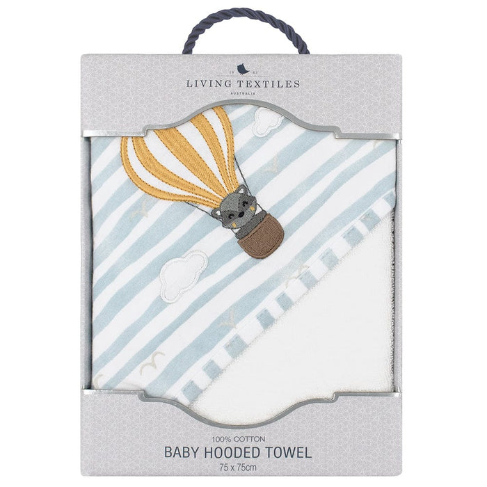 Living Textiles Hooded Towel - Up Up & Away/Stripes Bathing (Bath Accessories) 9315311039221