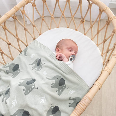 Living Textiles Whimsical Baby Blanket Elephant/Grey Sleeping & Bedding (Blankets) 9315311040777