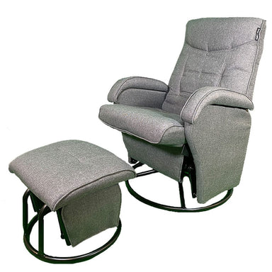Love N  Care Ambrosia Nursery Rocking Glider Chair Grey Plush Furniture (Glider Chair) 9325049018560