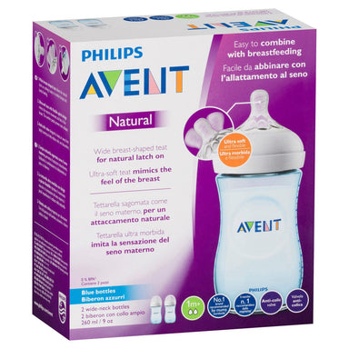 Philips Avent Natural Baby Bottles 260ml 2-pack Blue Feeding (Bottles) 8710103876045