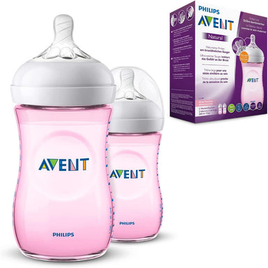 Philips Avent Natural Baby Bottles 260ml 2-pack Pink Feeding (Bottles) 8710103875987