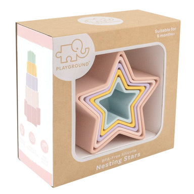Playground by Living Textiles Silicone Nesting Stars - Multi Playtime & Learning (Toys) 9315311040593