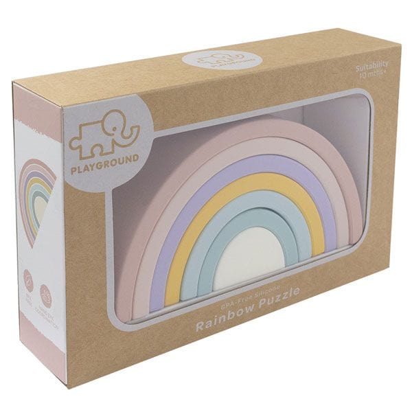 Playground by Living Textiles Silicone Rainbow Puzzle Rose Playtime & Learning (Toys) 9315311038668