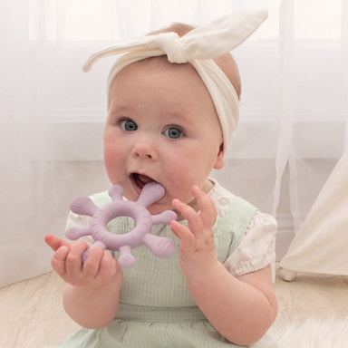 Playground by Living Textiles Silicone Splash Teether - Dusty Mauve Playtime & Learning (Toys) 9315311040630