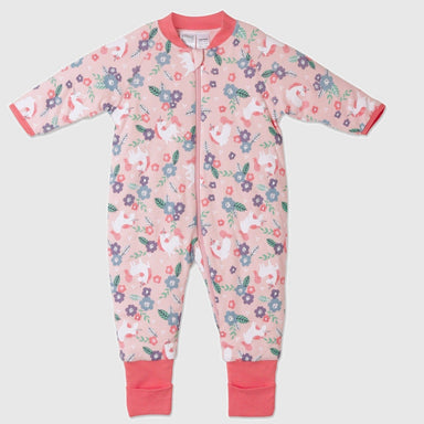 Snugtime Lined Footless Padded Blanket Sleeper 00 - Pink Floral 2.5 Tog Sleeping & Bedding (Swaddle Sleeping Bag) 9337672089318