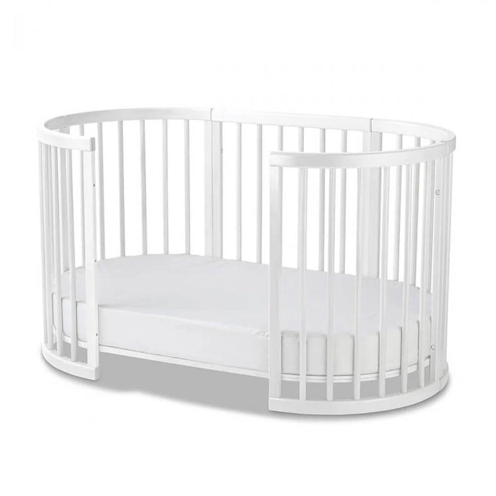 Lolli Sprout Cot Snow White Beech Wood and Organic Mattress Package