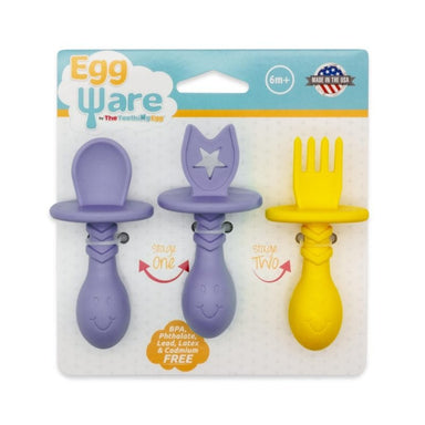 The Teething Egg EggWare Utensils Lavender/Yellow Feeding (Accessories) 850006891177