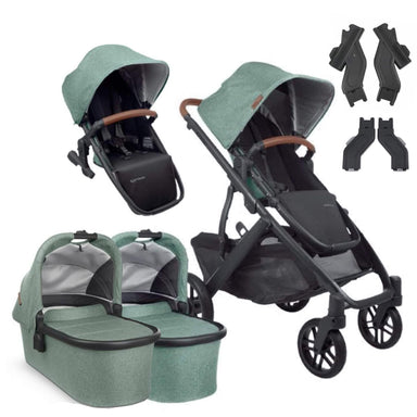 UPPAbaby VISTA V2 TWIN Package (Gwen) Two Bassinets + Rumble Seat + Upper & Lower Adapter - PRE OREDER FOR JUNE Pram (Bundle Package) 9358417003604
