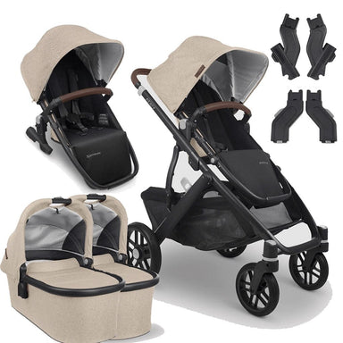 UPPAbaby VISTA V2 TWIN Package (Liam ) Two Bassinets + Rumble Seat + Upper & Lower Adapters - Pre Order October Pram (Bundle Package) 9358417004779