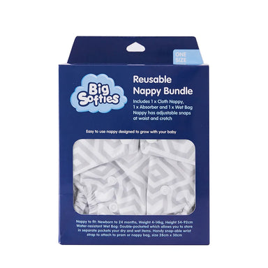 Big Softies Cloth Nappy Bundle Wet Bag Assorted