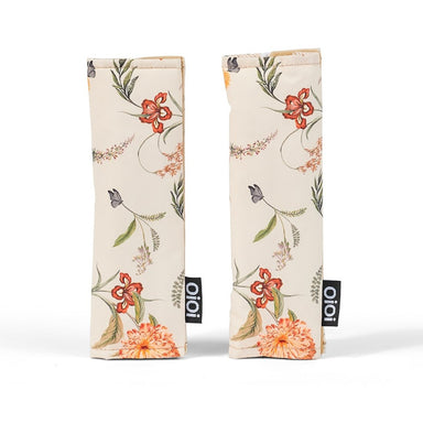 OiOi Reversible Pram Harness Cover Set - Beige Gingham/Wildflower