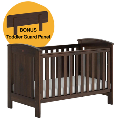 Boori Casa Cot Bed Coffee Bonus Toddler Guard Panel