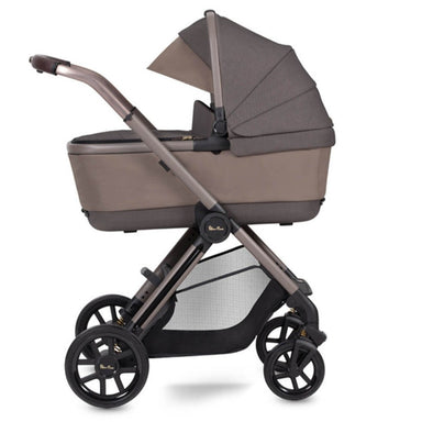 Silver Cross Reef Pram + First Bed Folding Carrycot Earth
