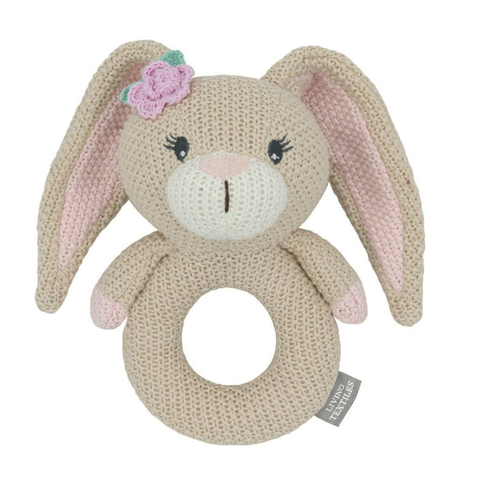 Living Textiles Whimsical Knitted Ring -Amelia the Bunny