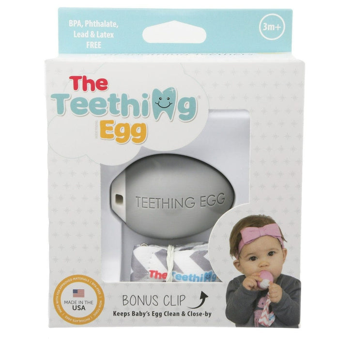 B4K Teething Egg & Bonus Clip Grey Feeding (Accessories) 860054000209