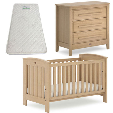 Boori Casa Cot and Linear Chest Package Almond + FREE Bonnell Bamboo Mattress Furniture (Packages) 9358417002027