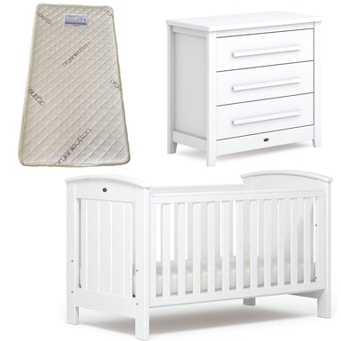 Boori Casa Cot and Linear Chest Package Barley + FREE Bonnell Organic Latex Mattress Furniture (Packages) 9358417002003