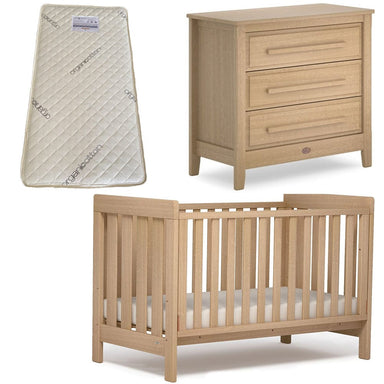 Boori Daintree Cot and Linear Chest Package Almond + FREE Bonnell Organic Latex Mattress Furniture (Packages) 9358417002126