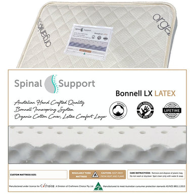 Boori Daintree Cot and Linear Chest Package Almond + FREE Bonnell Organic Latex Mattress Furniture (Packages) 9358417002126