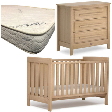 Boori Daintree Cot and Linear Chest Package Almond + FREE Micro Pocket Organic Mattress Furniture (Packages) 9358417002133
