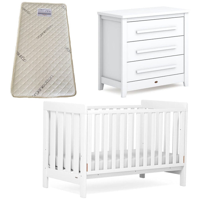 Boori Daintree Cot and Linear Chest Package Barley + FREE Bonnell Organic Latex Mattress Furniture (Packages) 9358417002089