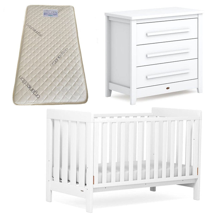 Boori Daintree Cot and Linear Chest Package Barley + FREE Bonnell Organic Mattress Furniture (Packages) 9358417002072