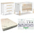 Boori Nova Cot (Barley/Beech) and Linear Chest (Barley/Almond) Package + Bonnell Organic Micro Pocket Mattress Furniture (Packages) 9358417005011