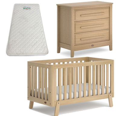 Boori Turin (Fullsize) Cot and Linear Chest Package Almond + FREE Bonnell Bamboo Mattress Furniture (Packages) 9358417002591