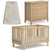 Boori Turin (Fullsize) Cot and Linear Chest Package Almond + FREE Bonnell Organic Mattress Furniture (Packages) 9358417002607