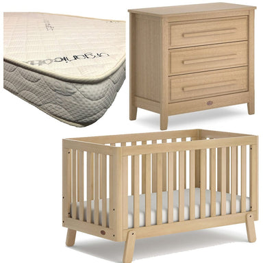 Boori Turin (Fullsize) Cot and Linear Chest Package Almond + FREE Micro Pocket Organic Mattress Furniture (Packages) 9358417002621