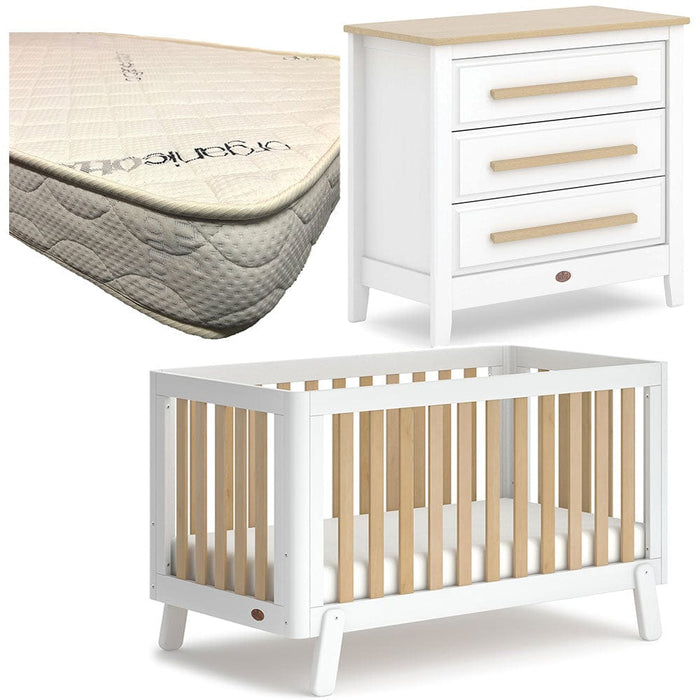 Boori Turin (Fullsize) Cot and Linear Chest Package Barley/Almond + FREE Micro Pocket Organic Mattress Furniture (Packages) 9358417002508
