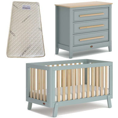 Boori Turin (Fullsize) Cot and Linear Chest Package Blueberry/Almond + FREE Bonnell Organic Latex Furniture (Packages) 9358417002539