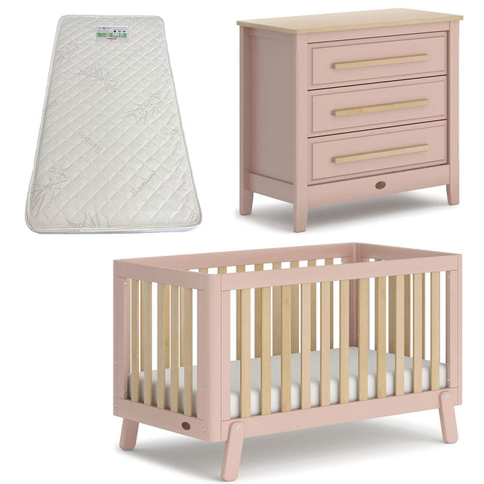 Boori Turin (Fullsize) Cot and Linear Chest Package Cherry/Almond + FREE Bonnell Bamboo Mattress Furniture (Packages) 9358417002560